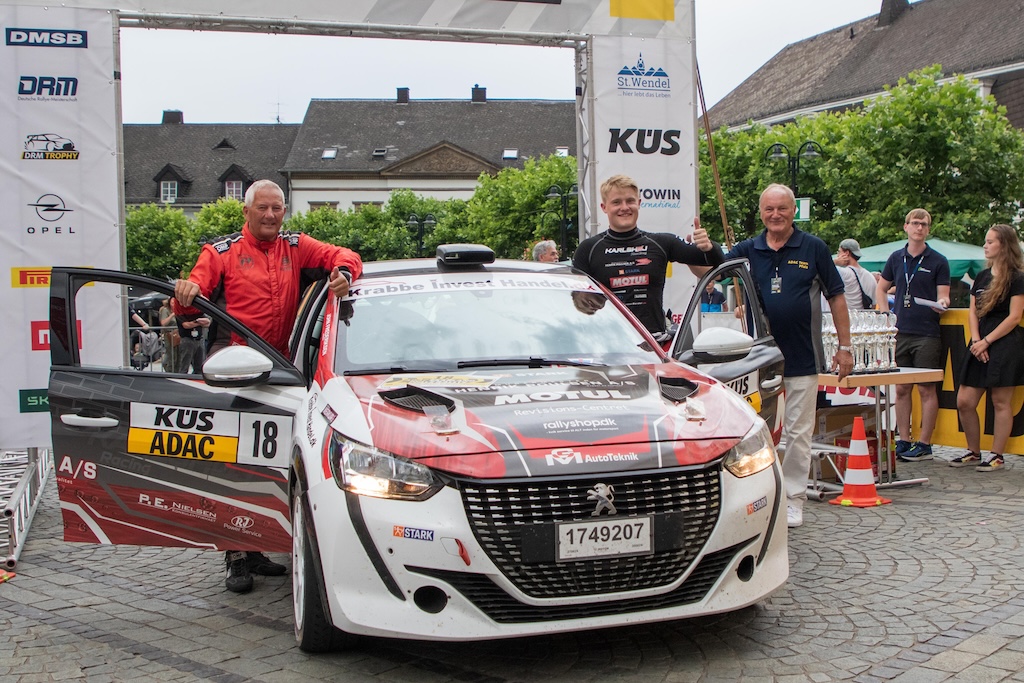 Lasse Karlshøj og Ole Frederiksen sluttede i deres Peugeot 208 Rally4 på en femteplads i RC4-klassen og som nummer 16 i det generelle klassement.
(Foto: Lars Krone)